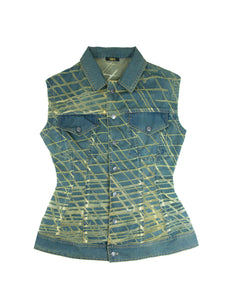 SILK SCREEN DENIM VEST