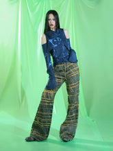 Load image into Gallery viewer, STRIPED SILK SCREEN JEANS
