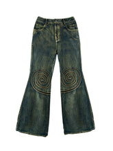 Load image into Gallery viewer, SPIRAL PANEL DENIM TROUSERS
