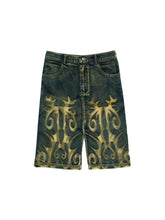 Load image into Gallery viewer, SILK SCREEN DENIM SKIRT
