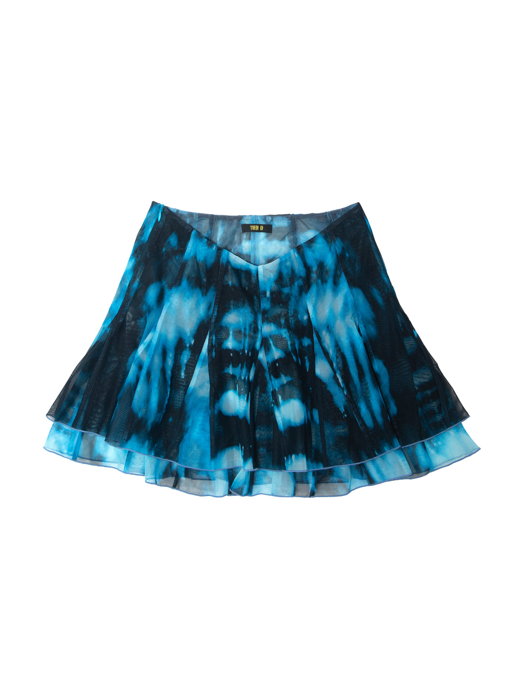 PRINTED PLEATED MINI SKIRT