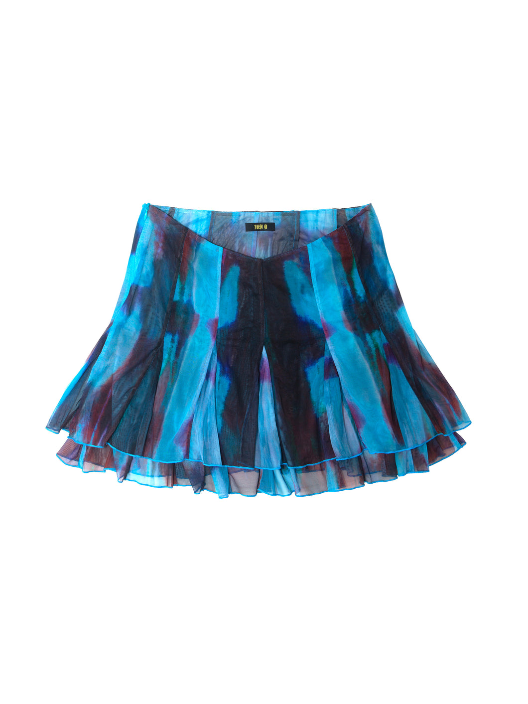 PRINTED PLEATED MINI SKIRT