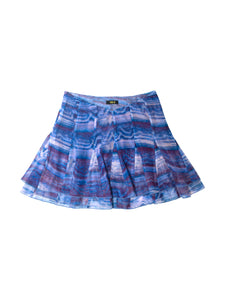 PRINTED PLEATED MINI SKIRT