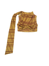 Load image into Gallery viewer, STRIPED SILK SCREEN SCARF TOP
