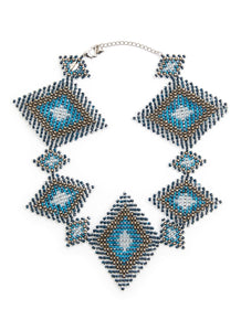 BEAD NECKLACE (BLUE)