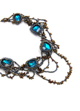 Load image into Gallery viewer, &quot;BIJOUX&quot; BEADED BLUE SAPPHIRE NECKLACE (BLUE)
