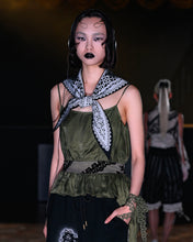 Load image into Gallery viewer, Olive Silk Cascade Camisole
