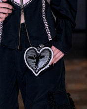 Load image into Gallery viewer, Cupid's Perforated Heart Charm - Black
