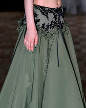 Load image into Gallery viewer, Victorian Olive Maxi Skirt
