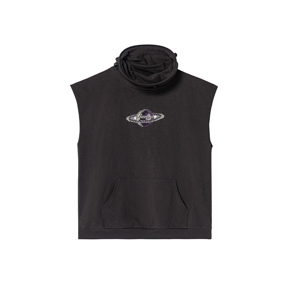 SPACE COLLAR  HOODIE WITH BEADED PLANET