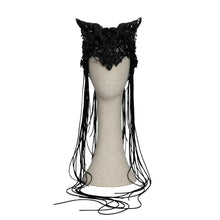 Load image into Gallery viewer, Upcycled Leather Feline Laser Love Headpiece
