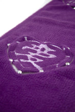 Load image into Gallery viewer, BEADED HEART SHAPE SCARF (PURPLE)
