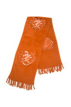 Load image into Gallery viewer, BEADED HEART SHAPE SCARF (ORANGE)
