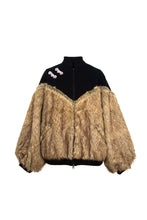 Load image into Gallery viewer, FAUX FUR QIPAO JACKET (BROWN)
