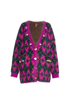 Load image into Gallery viewer, DIAMOND HEART SHAPE CARDIGAN (PINK)
