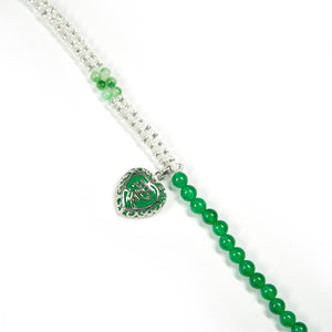 'LOVE' NECKLACE (GREEN)