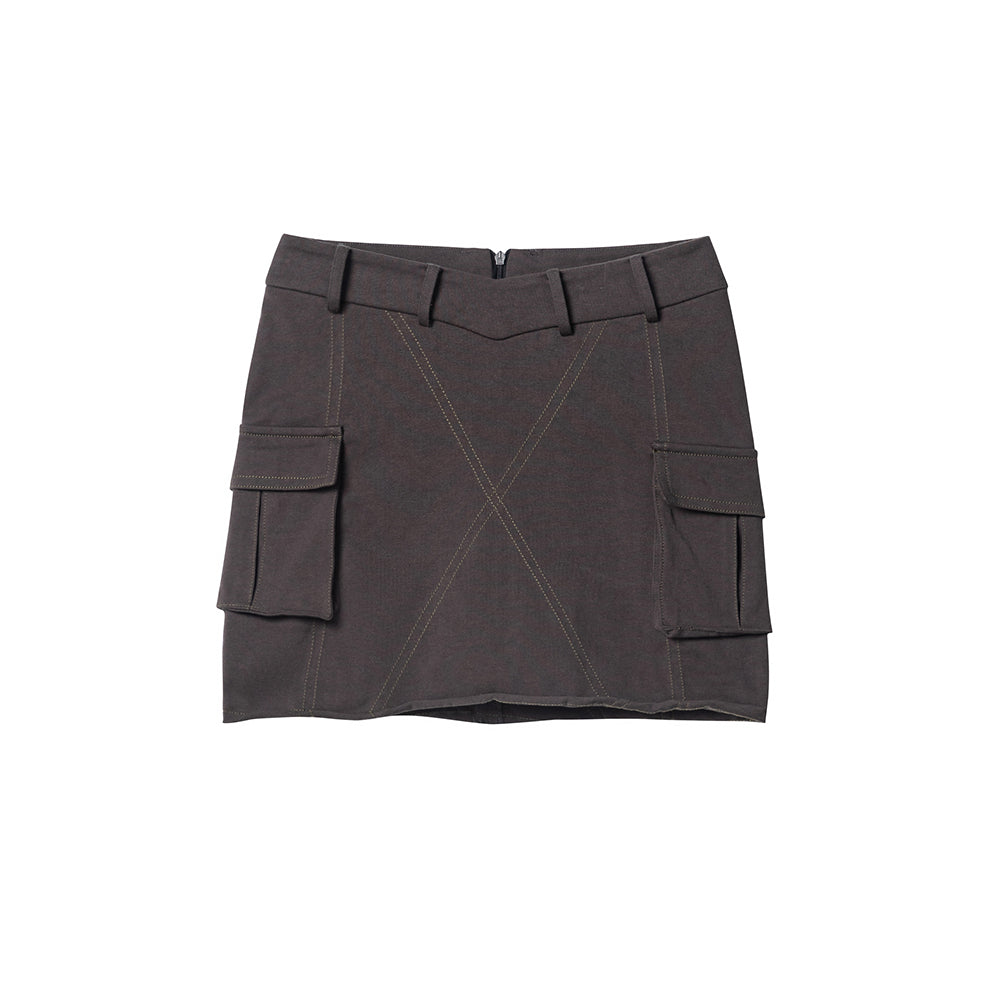 MINI CARGO SKIRT (GREY) – YUEQI QI
