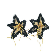 Load image into Gallery viewer, BLACK LILY EARRINGS
