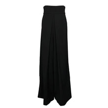 Load image into Gallery viewer, HIGH WAIST WIDE TROUSERS (BLACK)
