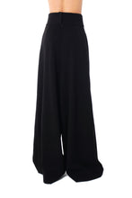 Load image into Gallery viewer, HIGH WAIST WIDE TROUSERS (BLACK)
