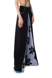 HIGH WAIST WIDE TROUSERS (BLUE)