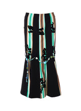 Load image into Gallery viewer, FLOKING PATCHED SKIRT WITH BEADS BELT (GREEN)
