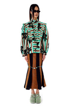 Load image into Gallery viewer, PATCHED SKIRT WITH BEADS BELT
