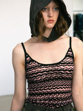 Load image into Gallery viewer, GLASS YARN STRIPED CAMISOLE (PINK)

