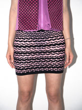 Load image into Gallery viewer, PINK GLASS YARN STRIPED MINI SKIRT
