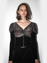 Load image into Gallery viewer, &quot;TERRARIUM&quot; TULLE CROPPED BLOUSE
