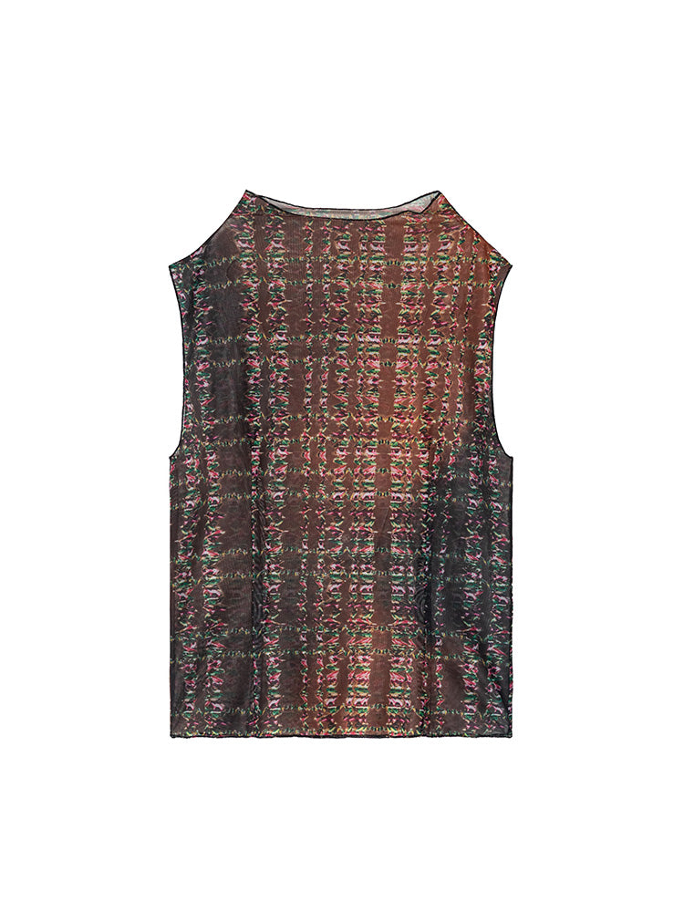 COPPER TULLE TANK TOP