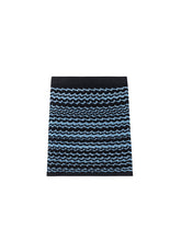 Load image into Gallery viewer, BLUE GLASS YARN STRIPED MINI SKIRT
