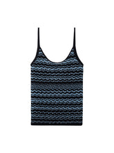 Load image into Gallery viewer, GLASS YARN STRIPED CAMISOLE (BLUE)
