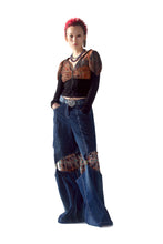 Load image into Gallery viewer, &quot;BIJOUX&quot; TARTAN TULLE CROPPED BLOUSE
